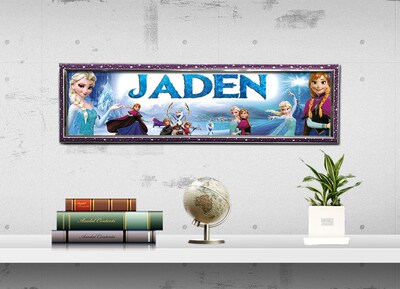 Frozen - Personalized Poster with Your Name, Birthday Banner, Custom Wall Décor, Wall Art, 3 - image2